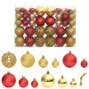 Christmas Baubles 100 pcs Gold and Wine Red 1.2" / 1.6" / 2.4"