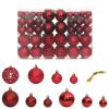 Christmas Baubles 100 pcs Wine Red 1.2" / 1.6" / 2.4"