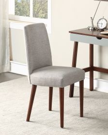 Taylor Chair With Espresso Legs And Gray Fabric