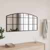 Wall Mirror Black 39.4"x19.7" Arch Iron