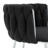 COOLMORE Leisure Dining Chairs Accent Chair Velvet Accent Lounge Chair With Metal Feet 2PC/SET