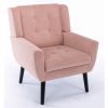 Modern Soft Velvet Material Ergonomics Accent Chair Living Room Chair Bedroom Chair Home Chair With Black Legs For Indoor Home