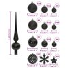 111 Piece Christmas Bauble Set Black Polystyrene