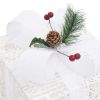 Decorative Christmas Gift Boxes 3 pcs White Outdoor Indoor