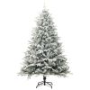 Artificial Christmas Tree with Flocked Snow Green 70.9" PVC&PE