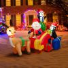 6 Feet Long Christmas Inflatable Decoration with Built-in LED Lights and Waterproof Blower