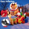 6 Feet Long Christmas Inflatable Decoration with Built-in LED Lights and Waterproof Blower