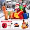 6 Feet Long Christmas Inflatable Decoration with Built-in LED Lights and Waterproof Blower