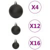 111 Piece Christmas Bauble Set Black Polystyrene