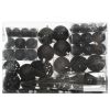 111 Piece Christmas Bauble Set Black Polystyrene