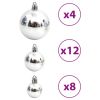 Christmas Baubles 100 pcs Blue and Silver 1.2" / 1.6" / 2.4"