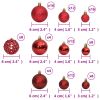 Christmas Baubles 100 pcs Wine Red 1.2" / 1.6" / 2.4"