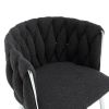 COOLMORE Leisure Dining Chairs Accent Chair Velvet Accent Lounge Chair With Metal Feet 2PC/SET