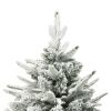 Artificial Christmas Tree with Flocked Snow Green 70.9" PVC&PE