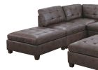 Living Room Furniture Tufted Armless Chair Dark Brown Breathable Leatherette 1pc Cushion Armless Chair Sofa Wooden Legs