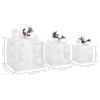 Decorative Christmas Gift Boxes 3 pcs White Outdoor Indoor