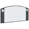 Wall Mirror Black 39.4"x19.7" Arch Iron