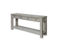 Sofa Table Antique White Rustic Solid wood Storage Table Open Shelf Bottom Living Room 1pc Side Table.