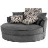 Swivel Accent Barrel Chair with 5 Movable Pillow 360 Degree Swivel Round Sofa Chair for Living Room,Bedroom, Hotel, Grey