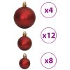 Christmas Baubles 100 pcs Wine Red 1.2" / 1.6" / 2.4"