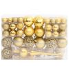 111 Piece Christmas Bauble Set Gold Polystyrene