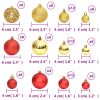 Christmas Baubles 100 pcs Gold and Wine Red 1.2" / 1.6" / 2.4"