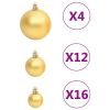 111 Piece Christmas Bauble Set Gold Polystyrene