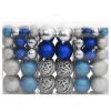 Christmas Baubles 100 pcs Blue and Silver 1.2" / 1.6" / 2.4"