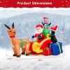 6 Feet Long Christmas Inflatable Decoration with Built-in LED Lights and Waterproof Blower