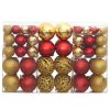 Christmas Baubles 100 pcs Gold and Wine Red 1.2" / 1.6" / 2.4"