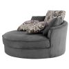 Swivel Accent Barrel Chair with 5 Movable Pillow 360 Degree Swivel Round Sofa Chair for Living Room,Bedroom, Hotel, Grey