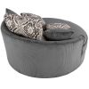 Swivel Accent Barrel Chair with 5 Movable Pillow 360 Degree Swivel Round Sofa Chair for Living Room,Bedroom, Hotel, Grey