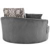 Swivel Accent Barrel Chair with 5 Movable Pillow 360 Degree Swivel Round Sofa Chair for Living Room,Bedroom, Hotel, Grey