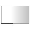 Modern Bathroom Mirror With Storage Shelf Rectangular Black Wall Mirrors for Bathroom Living Room Bedroom Hanging Mirror Aluminum Frame 48x30 Inch