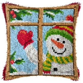 Diy Handmade Christmas Cushion Wool Embroidered Pillow Material Package (Option: BZ632-English Color Printing)