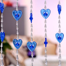 Household Plastic Crystal Acrylic Door Chain Decoration (Option: Transparent blue-80x90)