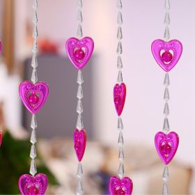 Household Plastic Crystal Acrylic Door Chain Decoration (Option: Transparent rose-80x130)