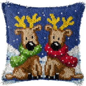 Diy Handmade Christmas Cushion Wool Embroidered Pillow Material Package (Option: BZ816-English Color Printing)