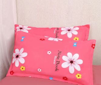 Pillowcase One-pair Package Skin-friendly Brushed Pillow Case (Option: Flower Dance Lady-A Pair)