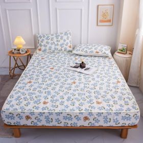 Cotton Covered Anti Slip Cartoon Bedspread (Option: Floating Life Like a DreamBlue-200x220cm)