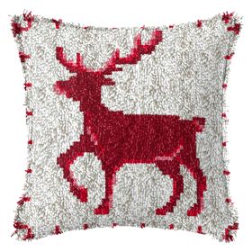 Diy Handmade Christmas Cushion Wool Embroidered Pillow Material Package (Option: BZ389-English Color Printing)