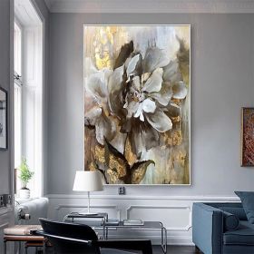 Handmade Flower Oil Painting On Canvas Wall Art Decoration Modern Abstract PictureLiving Room Hallway Bedroom Luxurious Decorative Painting (size: 90X120cm)