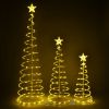 3/4/6FT Battery Lighted Spiral Christmas Trees/WARM