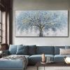 Hand Painted Oil Painting Oil Painting on Canvas Tree Blue Abstract Trees Landscape Modern Oil Painting Original Hand Painted Painting Modern Art