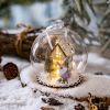 Christmas Microlandscape Glass Ball Lob Ball Christmas Tree Decorations Light Up Ball Christmas Decorative Lights LED Lights