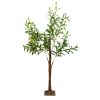 LED Beads Lighted Olive Tree Artificial Greenery Tree with Warm White Light Lifelike Decorative Faux Tree 8 Lighting Modes 10 Adjustable Brightness