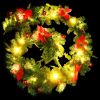 Christmas Garland with LED Lights Green 8.9' PVC